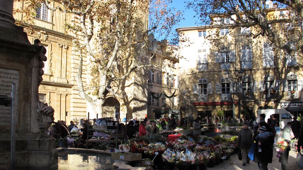 Flower Market at the City Hall, Aix en Provence