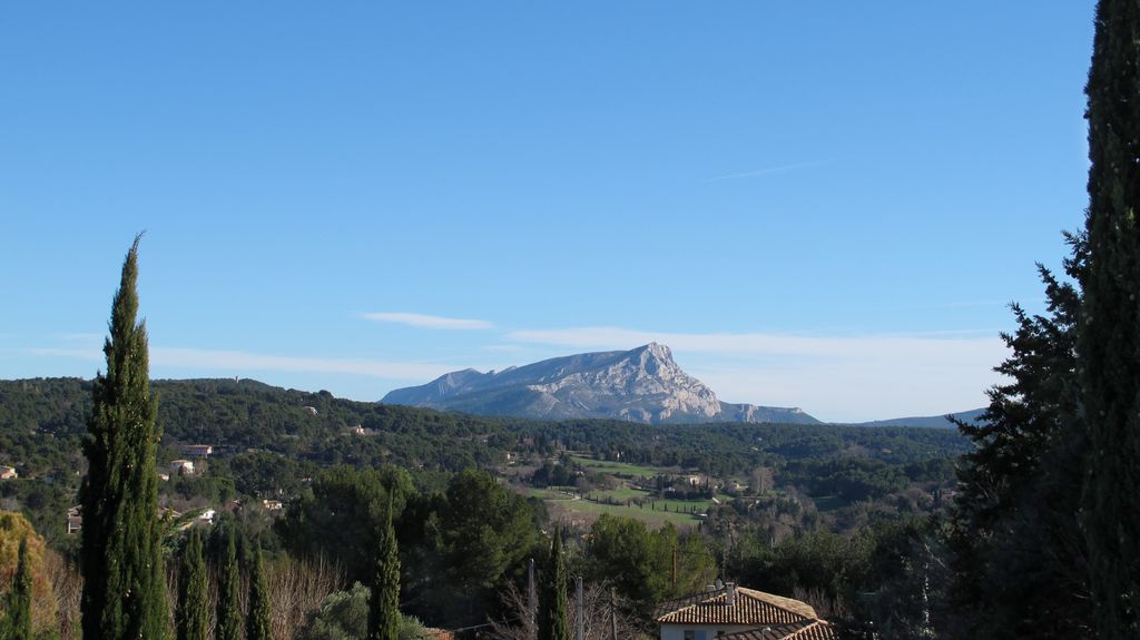 View of the area around Aix-en-Provence, in January lights...