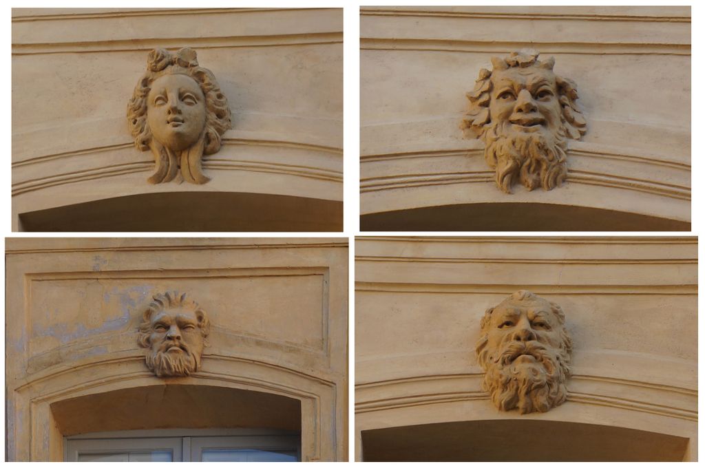 Details on one of the building on Place d'Albertas, Aix-en-Provence