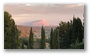 St. Victoire at January dusk, seen from Aix-en-Provence