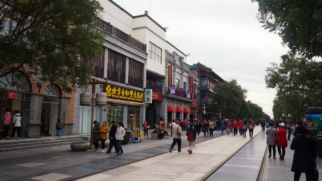 Streets of Beijing around Qianmen street (a traditional hutong area in the process of renewal and rehabilitation)