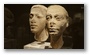 The royal couple: Akhenaten and Nefertiti, Pharao and Queen of Egypt, Neues Museum, Berlin