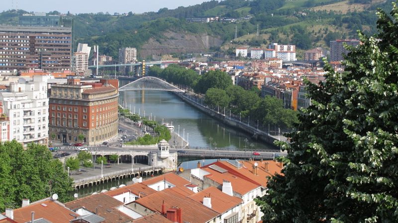 Bilbao, View of the City from park overlooking the city