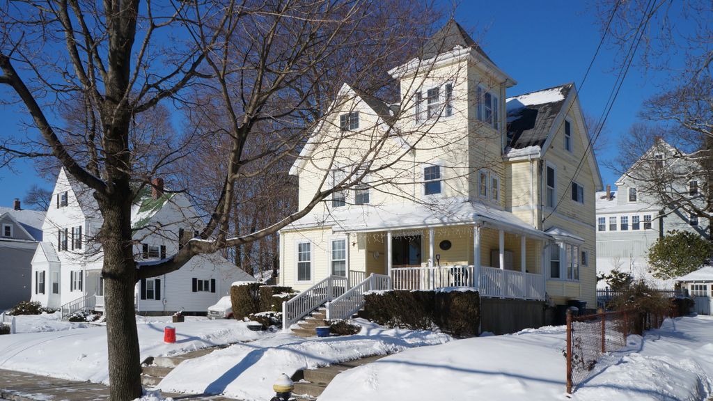 Roslindale, Boston, on a beautiful winter day