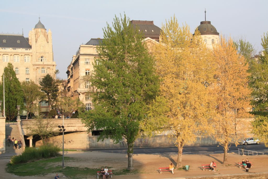 Budapest, bank of the Danube as seen from the Chain bridge