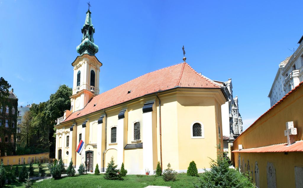 A small church of the Serbian Orthodox community in the centre of Budapest