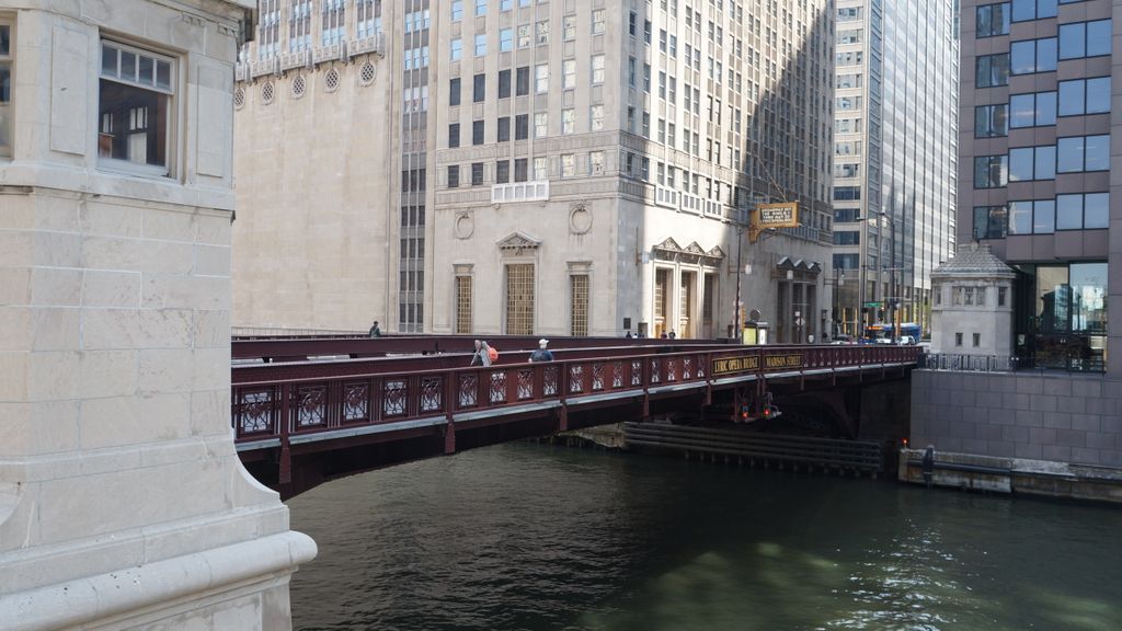 Along the Chicago River in Chicago Loop (Business area)