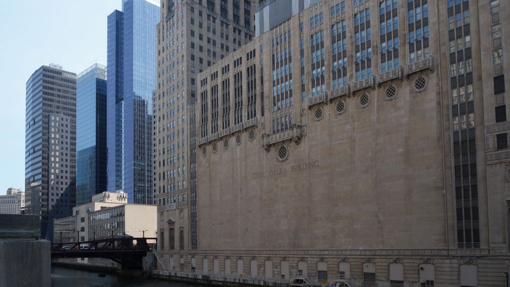 Along the Chicago River in Chicago Loop (Business area)