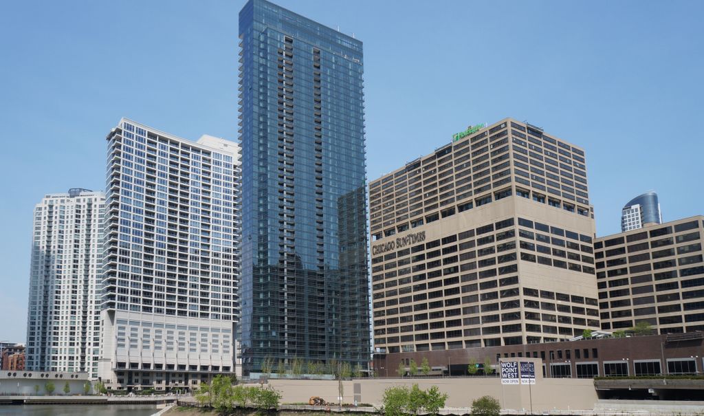 Along the Chicago River in Chicago Loop (Business area)