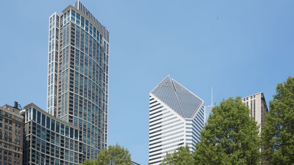 Michigan Avenue Skyline from Millenium Park, Chicago Loop