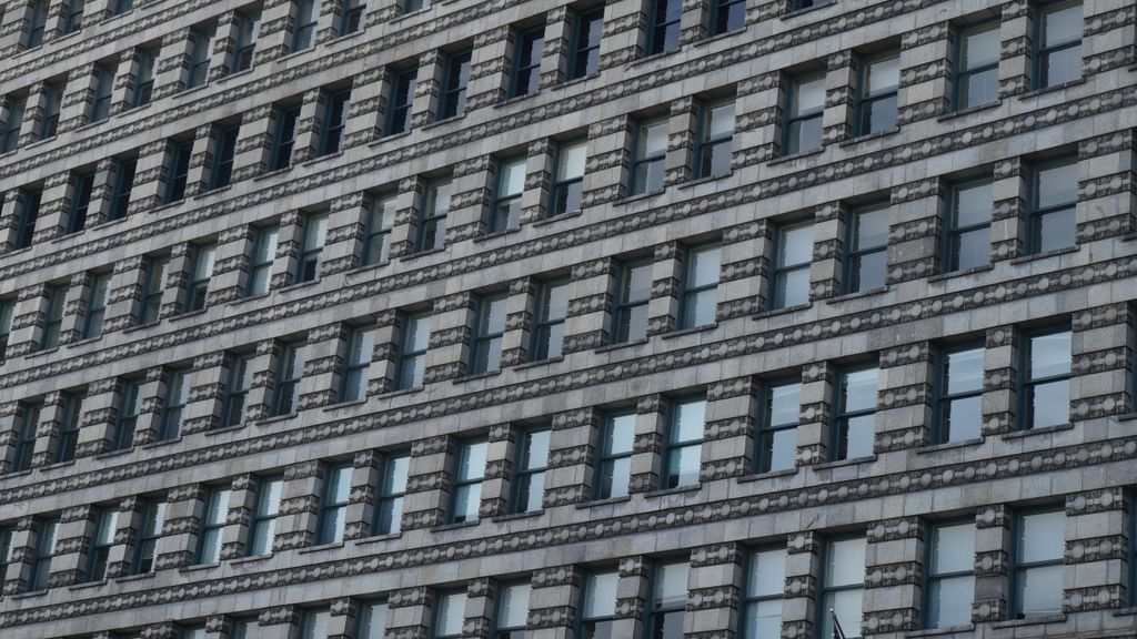 Facade of an old building, Chicago Loop