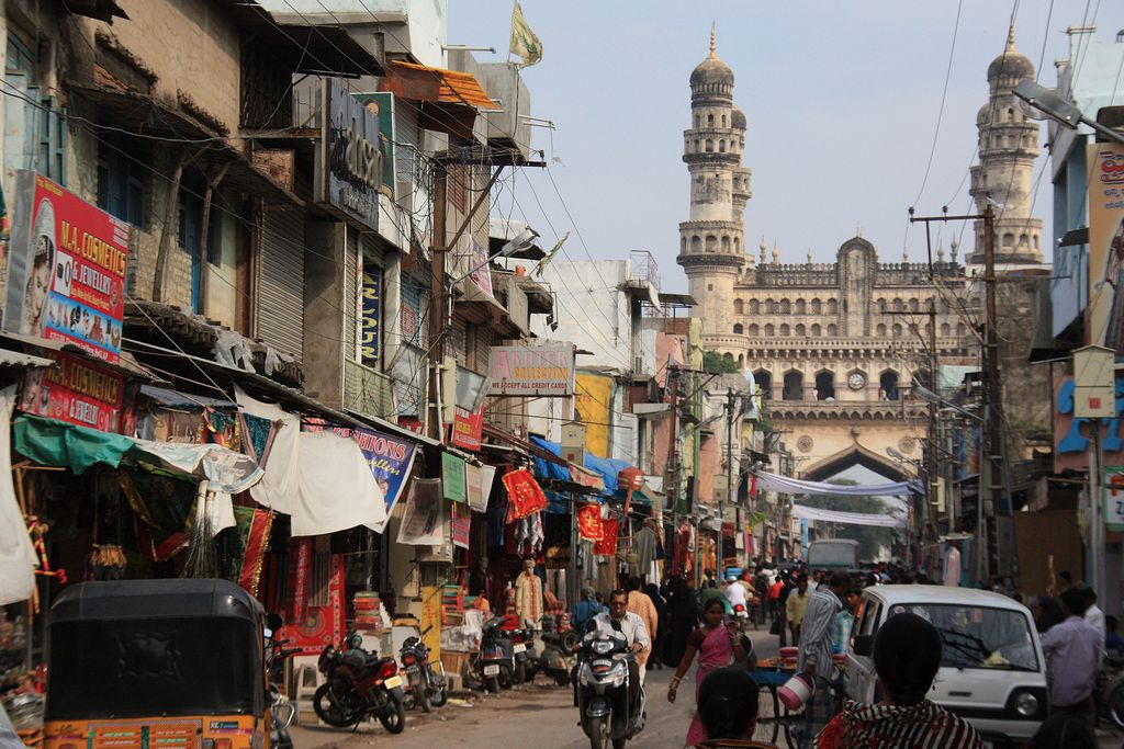 Streets around Charminar, Hyderabad