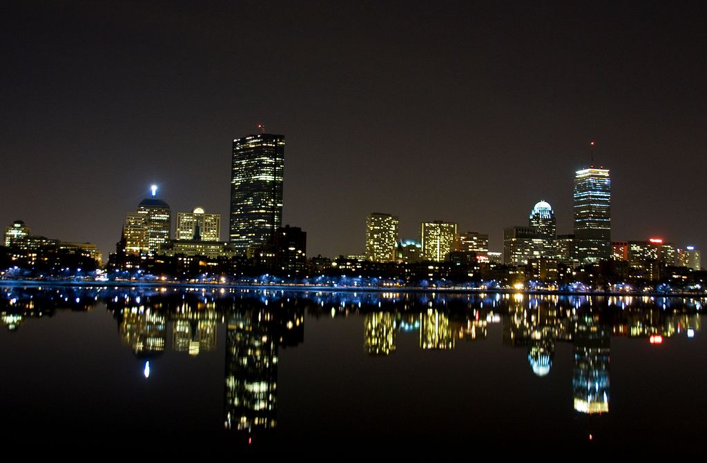 Boston skyline, seen from Charles Bridge