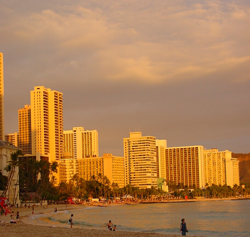 View of Honolulu beach