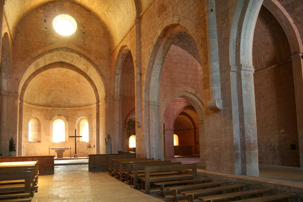 Le Thoronet, one of the early example of the early Cistercian architecture, inspired by St Bernard of Clairvaux