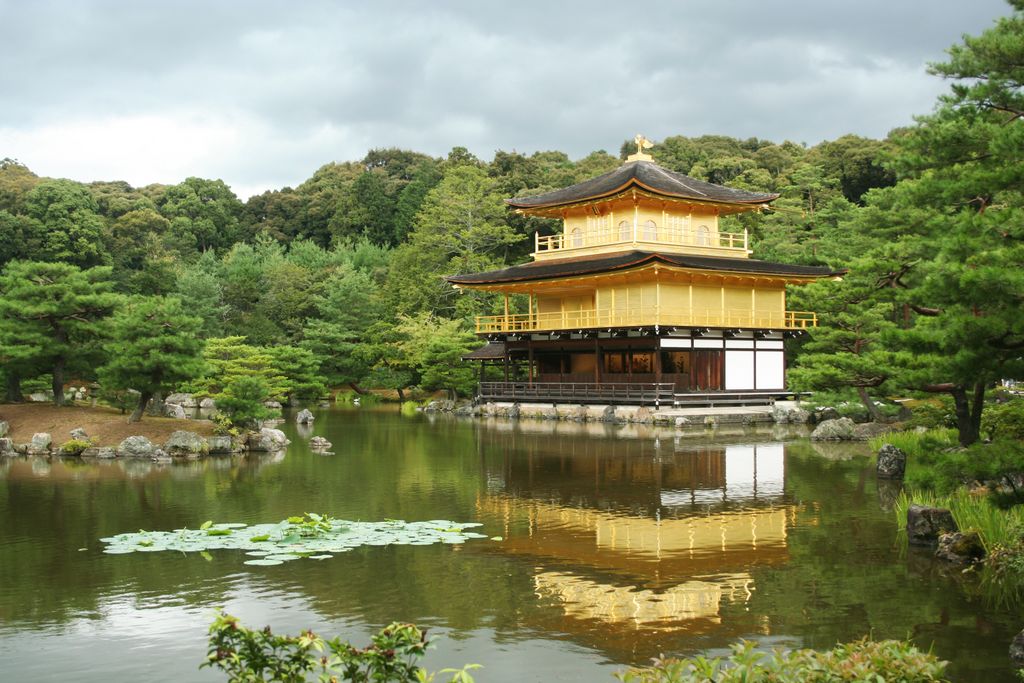 The Golden Pavillon in the Kinkaku-ji temple, Kyoto, Japan