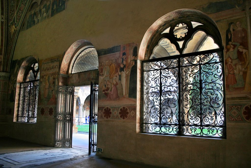 View from the Spanish Chapel, Cloister of Santa Maria di Novella, Florence, Italy