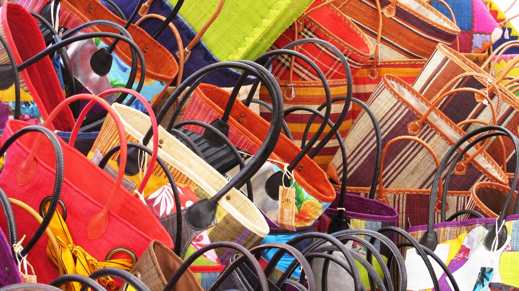 Baskets on sale at the market of Aix...