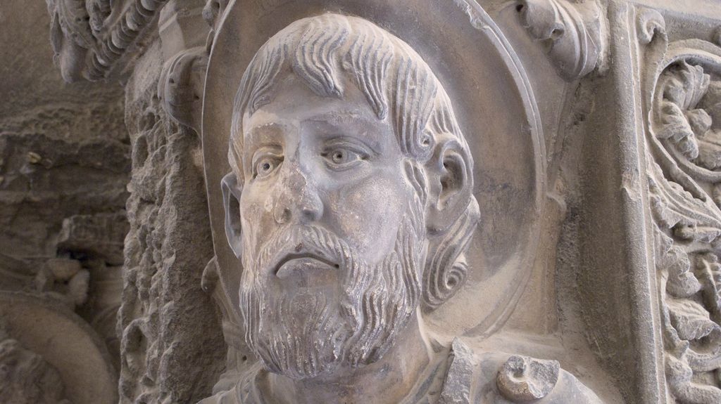 St. Trophime Monastery, Arles. This is said to be the statue of St Trophime himself