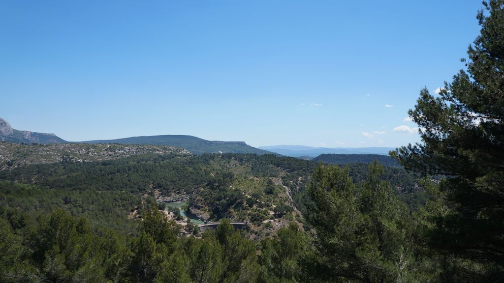 In the forest on the side of the St Victoire (Plateau de Bibémus, with a view on the 