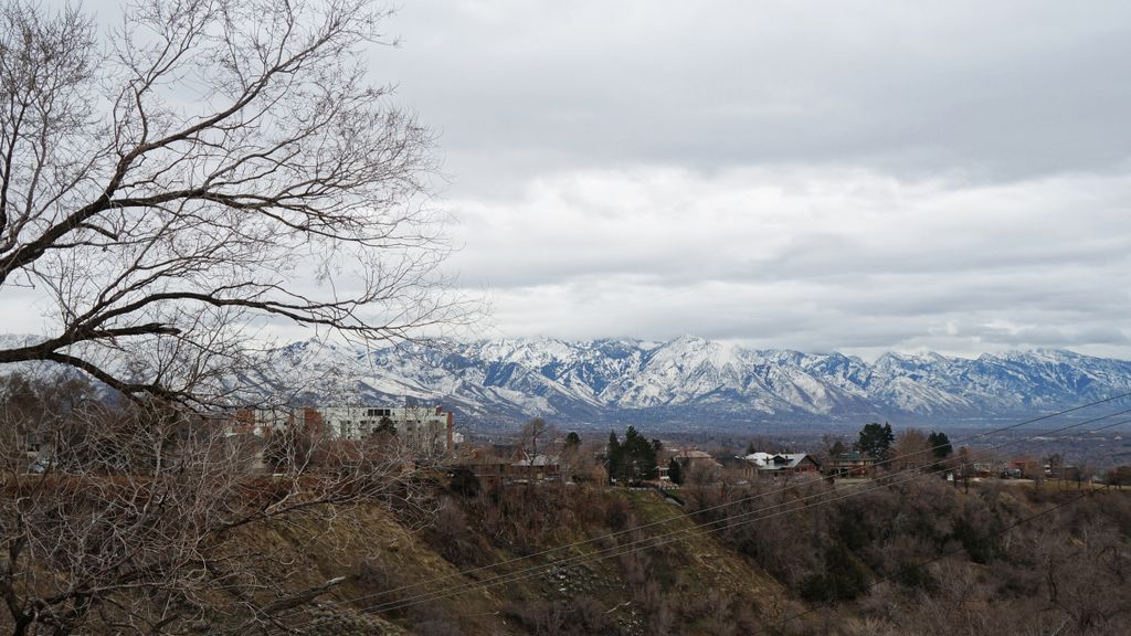 View of the mountains from Salt Lake City, USA