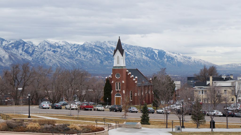 View of the mountains from Salt Lake City, USA