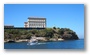 The park and palace 'le Pharo', seen from a boat in the harbour