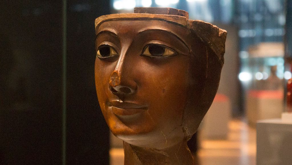 Head of an Egyptian Woman, Ptolemaian period, Egypt (at a temporary exhibition at the MuCEM, in Marseille)