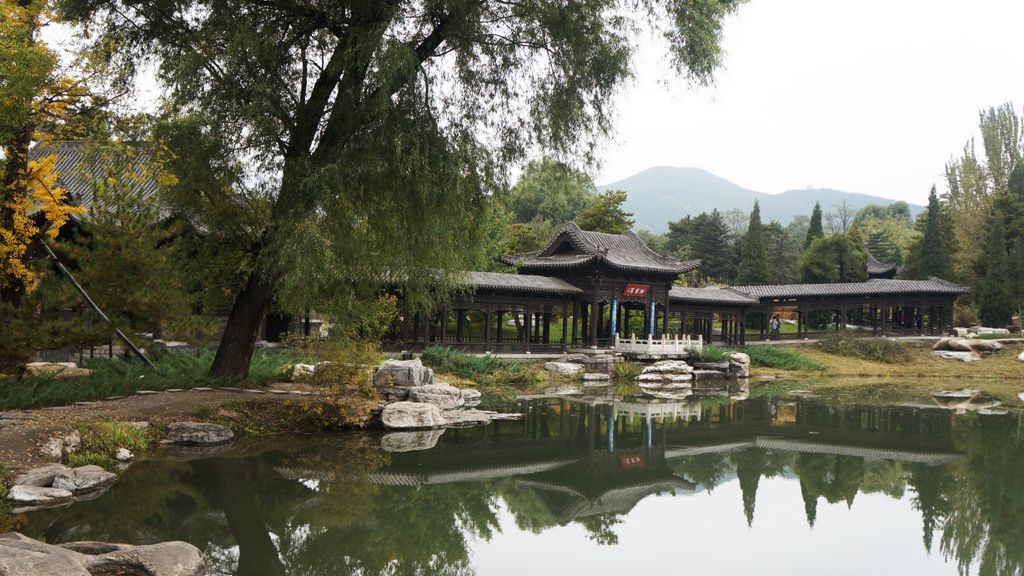 Jinci Park and Temple, Taiyuan. (It was founded about 1,400 years ago and expanded during the following centuries, resulting in a diverse collection of more than 100 sculptures, buildings, terraces, and bridges.)