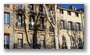 Shadows of the trees in winter on the facades on the Cours Mirabeau, Aix-en-Provence