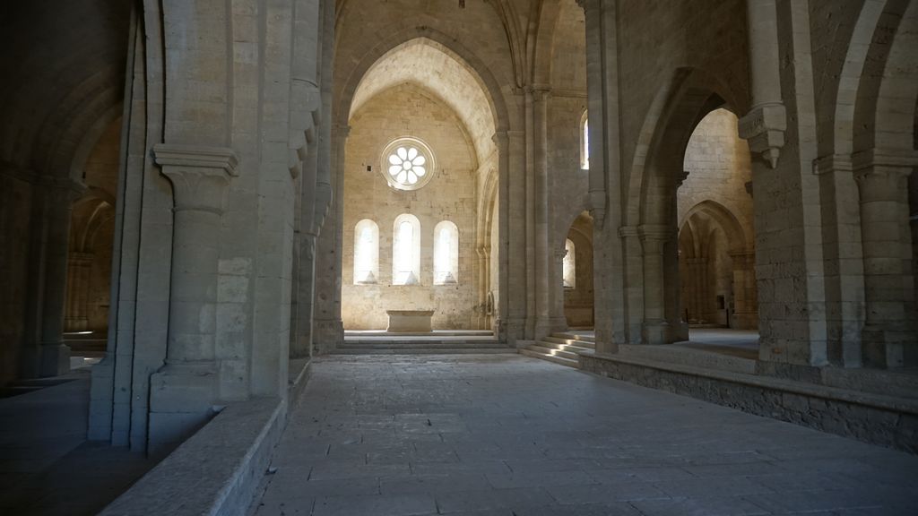 Silvacane Abbey, in La Roque-d'Anthéron, one of the three medieval Cistercian abbeys of Provence (alongside Sénanque and le Thoronet), also referred to as the “three sisters of Provence” (“les trois sœurs provençales“).