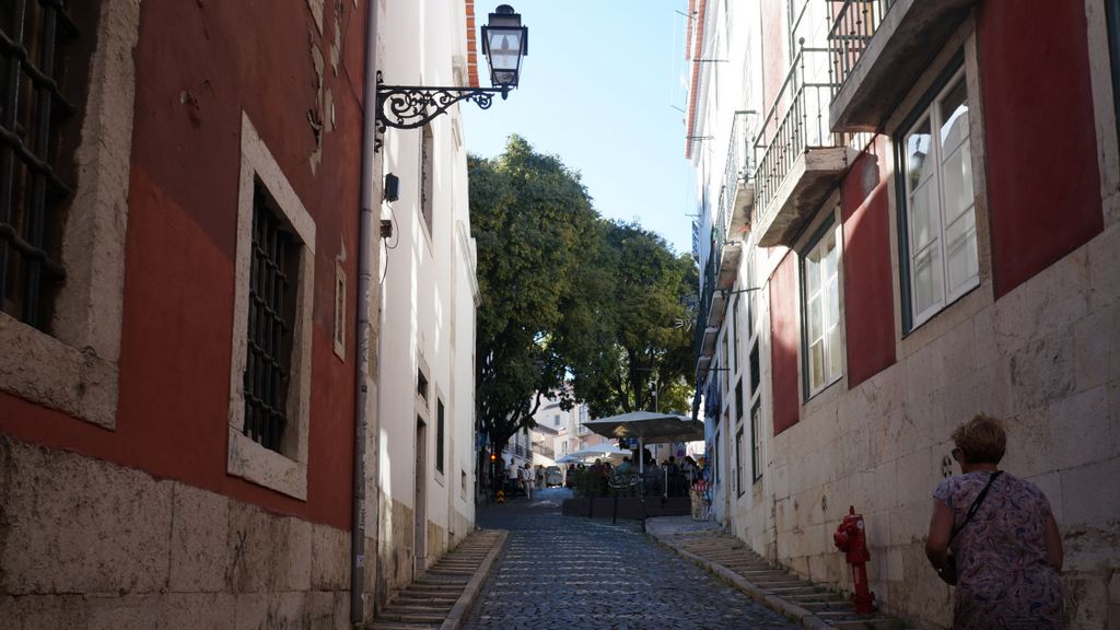 Street on the side of the Lisbon Castle