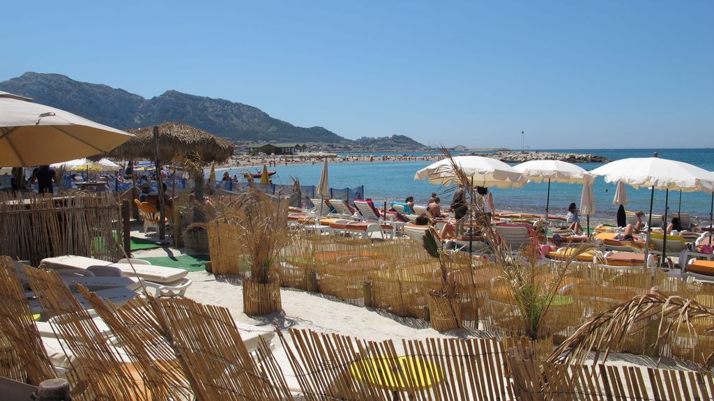 Beach in Marseille (Plage Bonneveine)