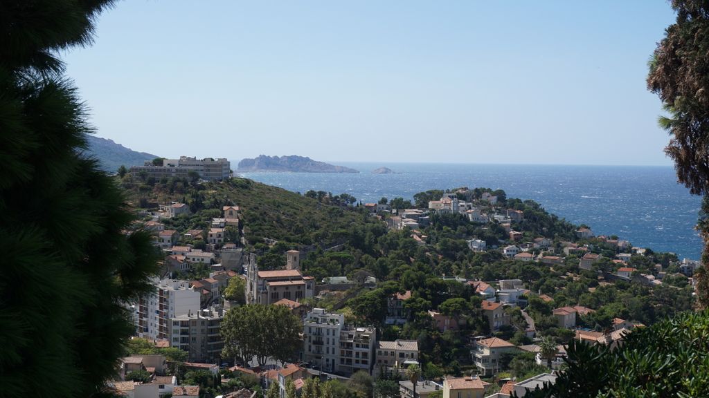 View of Marseille from the mountain of the cathedral