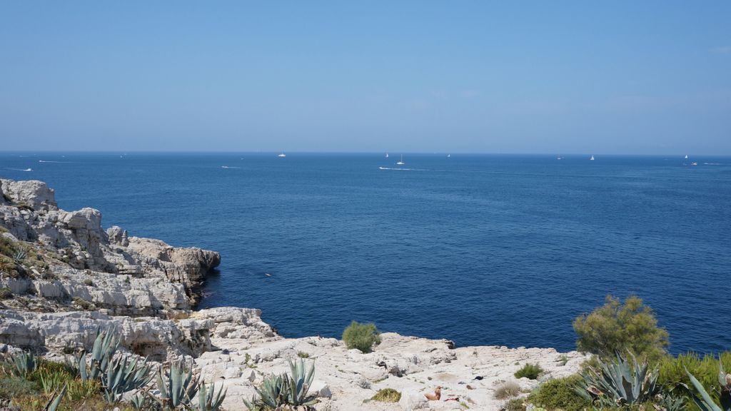 The seashore by la Madrague, a faraway suburb of Marseille