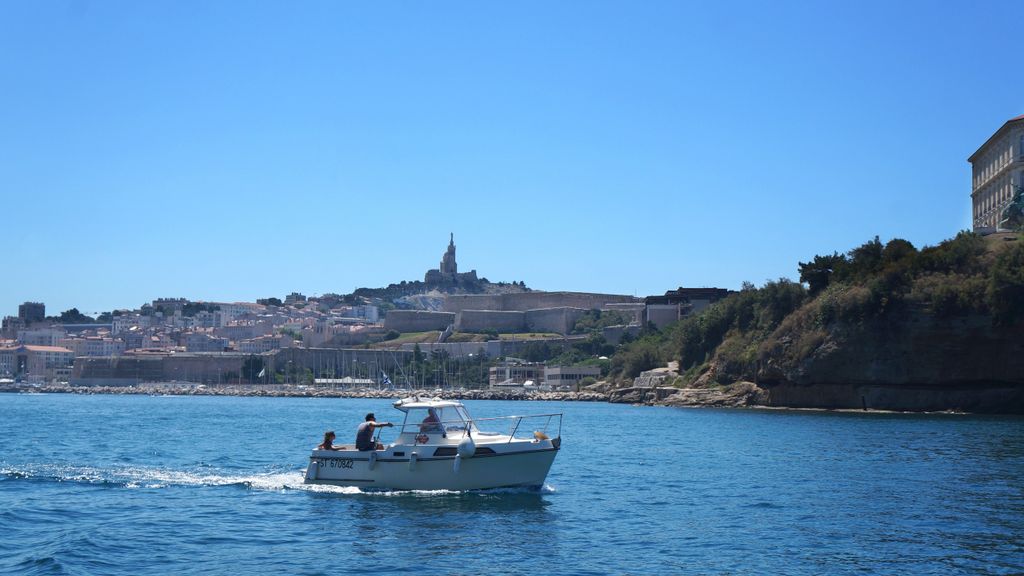 View of Marseille from a boat...