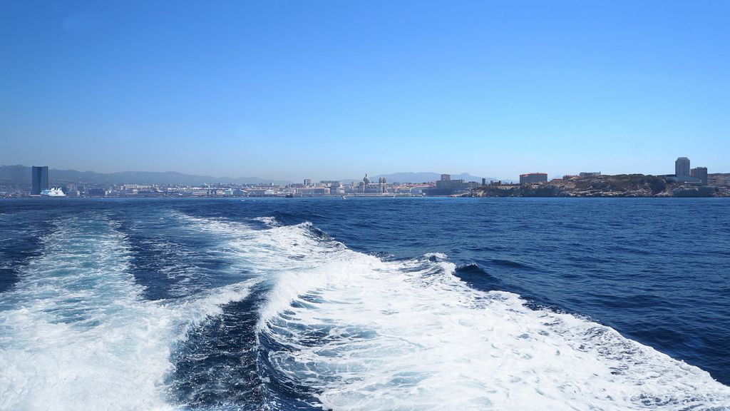 View of Marseille from a boat...