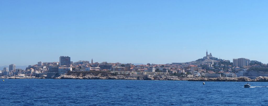 View of Marseille from a boat...