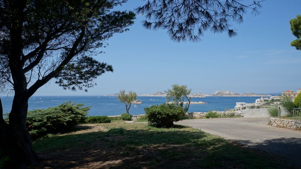 View of the bay of Marseille from the park 