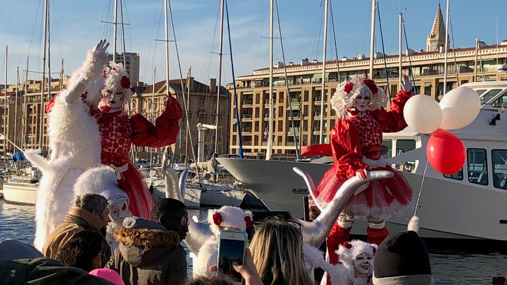 At the Christmas village in Marseille