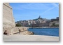 View of Marseille from the entrance of the old harbour