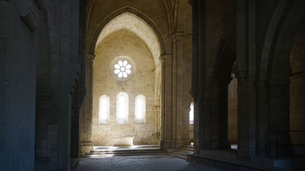 Silvacane Abbey, in La Roque-d'Anthéron, one of the three medieval Cistercian abbeys of Provence (alongside Sénanque and le Thoronet), also referred to as the “three sisters of Provence” (“les trois sœurs provençales“).
