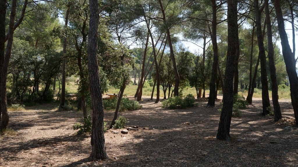 The road on the hills by St Victoire, nearby the Barrage de Bimon, nearby Aix-en-Provence