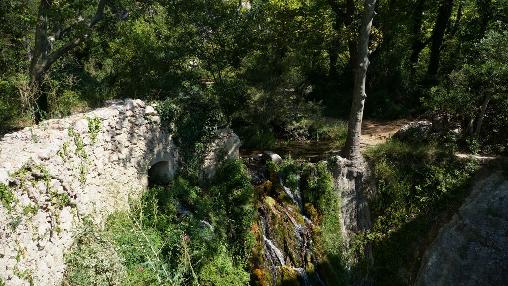 Ruins of a Roman dam on the stream 