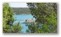 The lake of the Barrage de Bimon, the hills on the St Victoire, nearby Aix-en-Provence