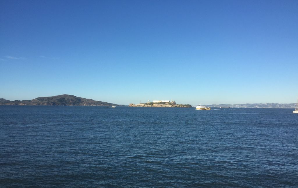 View of the Alcatraz from Fort Mason, San Francisco