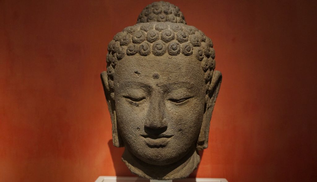 Head of Buddha, Indonesia; The Art Institutes, Chicago