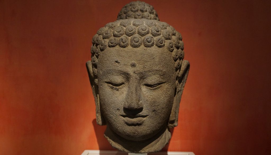 Head of Buddha, Indonesia; The Art Institutes, Chicago