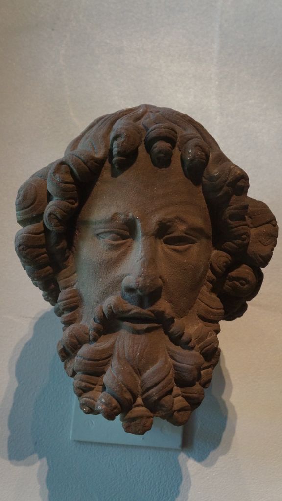Head of an Apostole, originally probably from Alsace, France, ca. 1280; today in the museum of the Cloisters, in New York