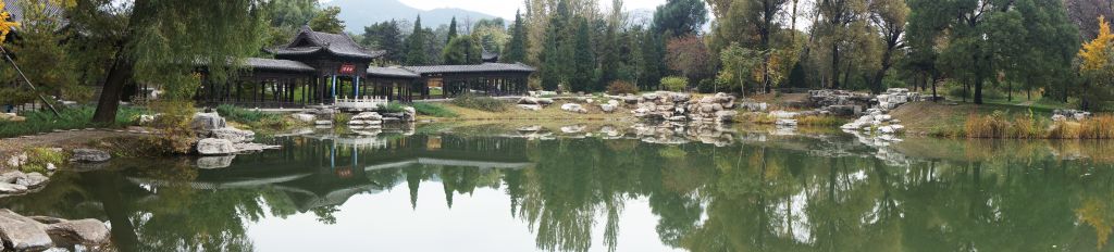 Jinci Park and Temple, Taiyuan. (It was founded about 1,400 years ago and expanded during the following centuries, resulting in a diverse collection of more than 100 sculptures, buildings, terraces, and bridges.)